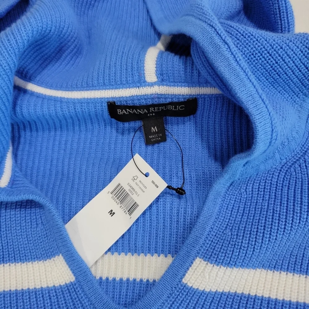 Banana Republic Striped Hoodie Sweater Size M - Picture 8 of 8